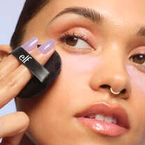 Use Set It Bright Powder with soft velvet puff to bake and set your makeup.